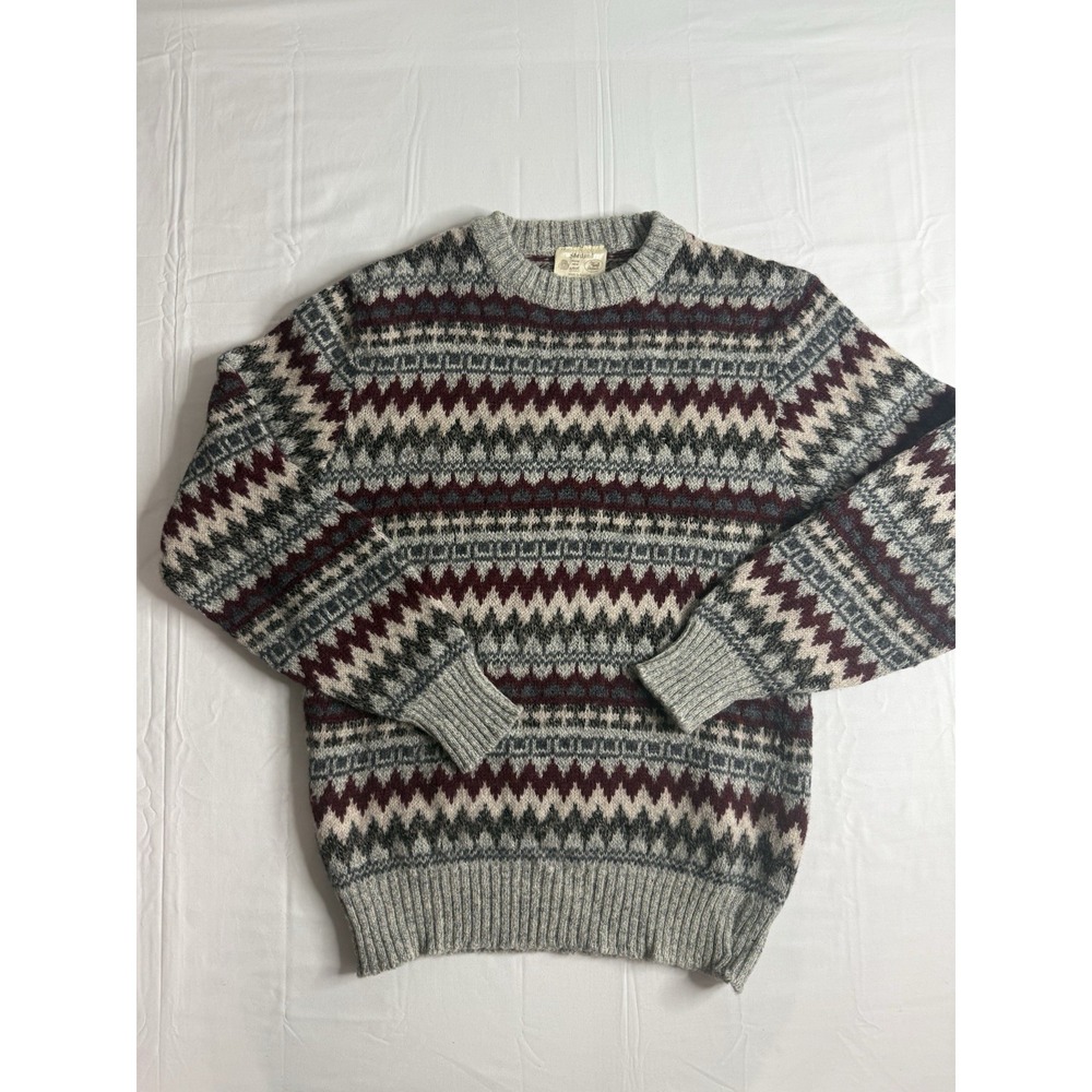 Vintage Shetland Pure Wool Sweater Sz 40 Made in Scotland Edinburgh Woolen Mill